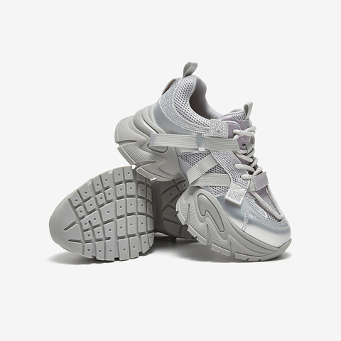 百思图2025春季新款商场同款时髦街头老爹鞋厚底女休闲鞋A8881AM5