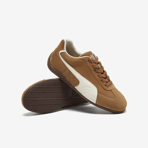 百思图2025春季新款时尚复古户外运动德训鞋平跟女休闲鞋A1936AM5