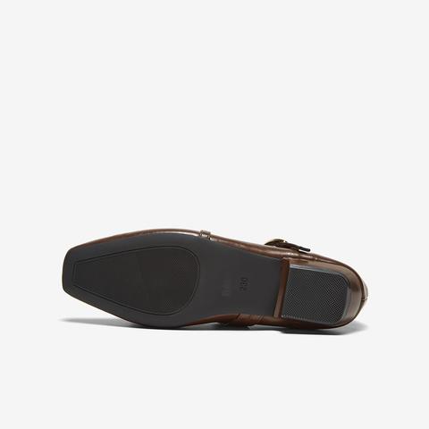 百思图2025春季新款商场同款简约方头玛丽珍鞋粗跟女单鞋M1587AQ5