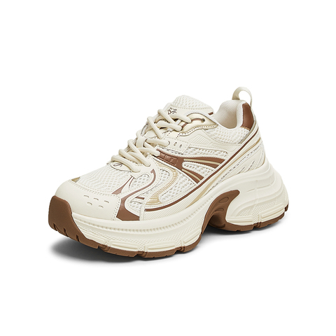 百思图2025春季新款商场同款时尚街头老爹鞋厚底女休闲鞋A6186AM5