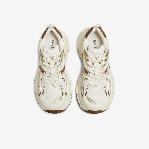 百思图2025春季新款商场同款时尚街头老爹鞋厚底女休闲鞋A6186AM5