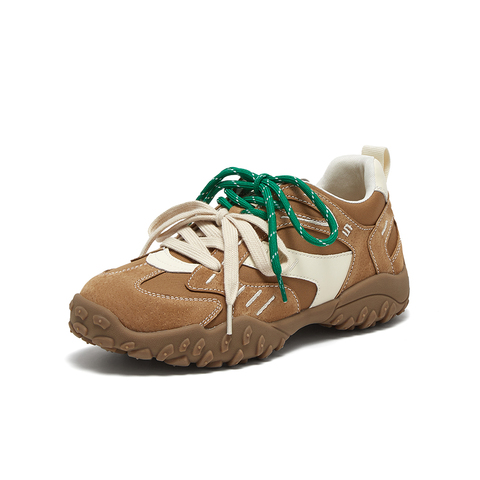 百思图2025春季新款商场同款时髦户外德训鞋厚底女休闲鞋A2070AM5