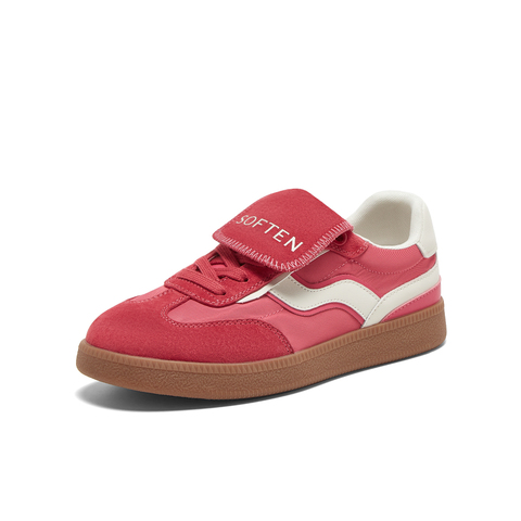 百思图2025春季新款复古户外运动德训鞋平跟女休闲鞋BG355AM5