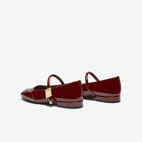 百思图2025春季新款商场同款时尚法式玛丽珍鞋粗跟女单鞋M3173AQ5