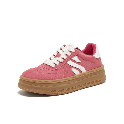 百思图2025春季新款商场同款时尚复古德训鞋厚底女休闲鞋I0906AM5