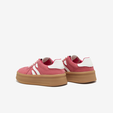 百思图2025春季新款商场同款时尚复古德训鞋厚底女休闲鞋I0906AM5