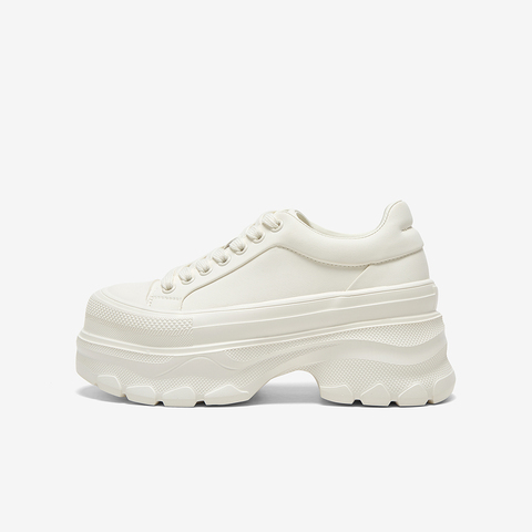 百思图2025春季新款商场同款时髦运动板鞋厚底女休闲鞋BG356AM5