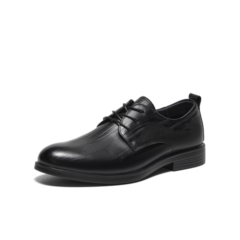 百思图2025春季新款商场同款商务通勤粗跟男正装皮鞋88781AM5