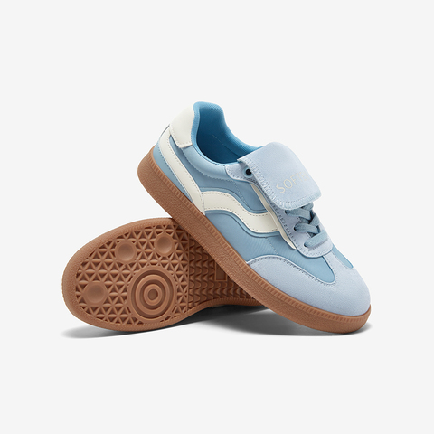 百思图2025春季新款复古户外运动德训鞋平跟女休闲鞋BG355AM5