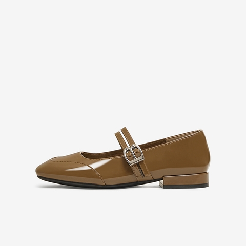 百思图2025春季新款商场同款简约法式玛丽珍鞋粗跟女单鞋M1335AQ5