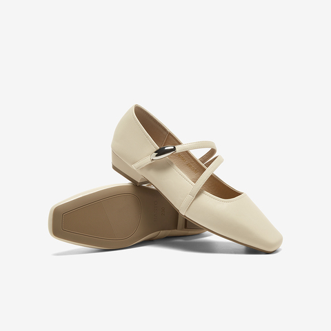 百思图2025春季新款商场同款简约方头玛丽珍鞋粗跟女单鞋M1587AQ5