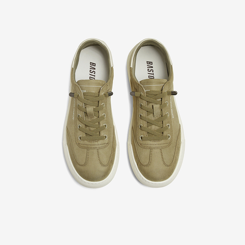 百思图2025春季新款商场同款简约运动布鞋平跟男休闲鞋W9660AM5