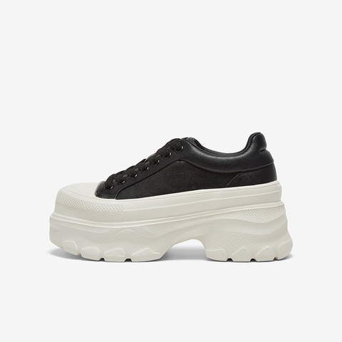 百思图2025春季新款商场同款时髦运动板鞋厚底女休闲鞋BG356AM5