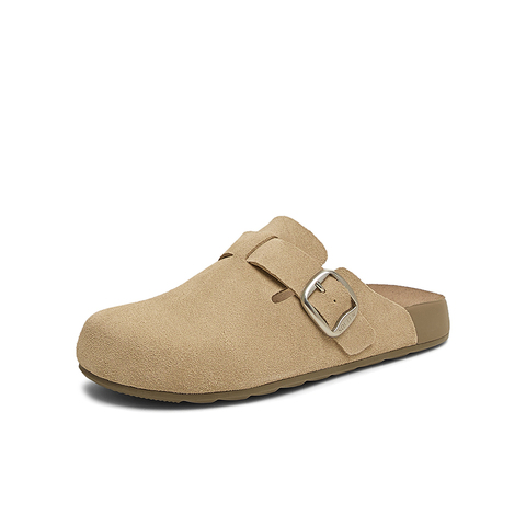 百思图2025夏季新款商场同款复古休闲勃肯鞋平跟女单鞋A9080BH5