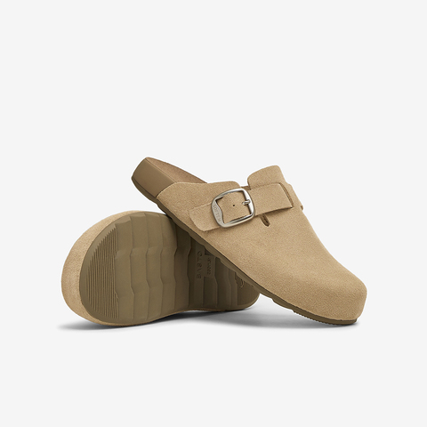 百思图2025夏季新款商场同款复古休闲勃肯鞋平跟女单鞋A9080BH5