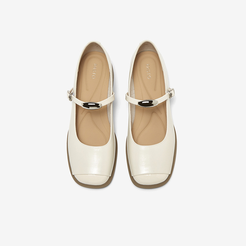 百思图2025春季新款商场同款简约复古玛丽珍鞋粗跟女单鞋M2501AQ5