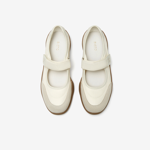 百思图2025春季新款时尚户外休闲玛丽珍鞋厚底女单鞋UHA21AQ5