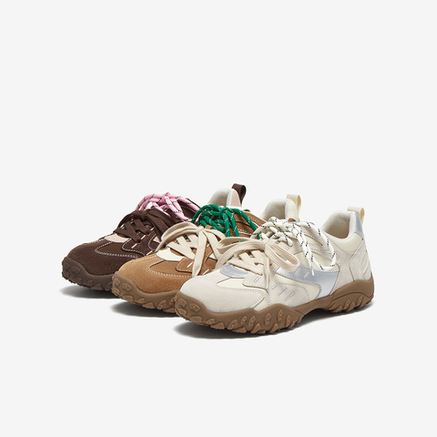 百思图2025春季新款商场同款时髦户外德训鞋厚底女休闲鞋A2070AM5