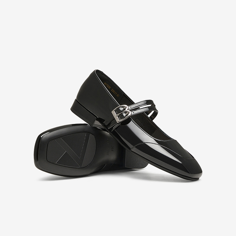 百思图2025春季新款商场同款简约法式玛丽珍鞋粗跟女单鞋M1335AQ5