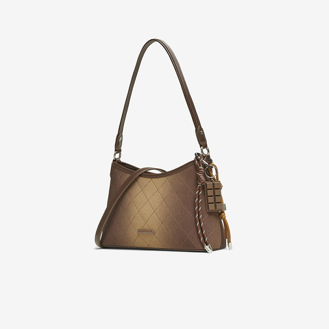 百思图2025春季新款商场同款时髦通勤腋下包单肩斜挎包女X3655AX5