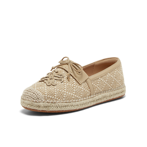 百思图2025春季新款简约通勤渔夫鞋平跟圆头女单鞋A0232AA5