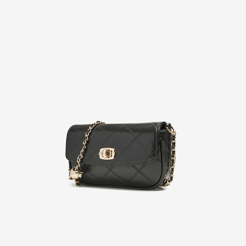 百思图2025春季新款商场同款时髦通勤绗缝包单肩斜挎包女X3656AX5