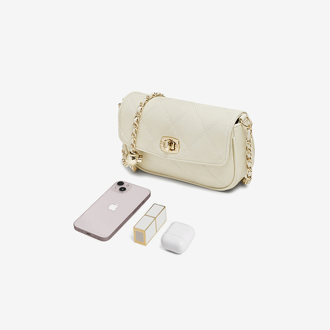 百思图2025春季新款商场同款时髦通勤绗缝包单肩斜挎包女X3656AX5