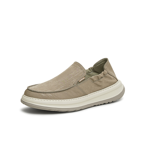 百思图2025夏季新款商场同款简约一脚蹬布鞋厚底男休闲鞋L3308BM5