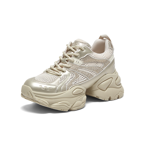 百思图2025夏季新款时尚潮流街头运动老爹鞋厚底女休闲鞋B7888BM5