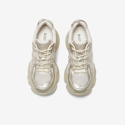 百思图2025夏季新款时尚潮流街头运动老爹鞋厚底女休闲鞋B7888BM5