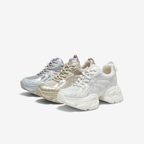 百思图2025夏季新款时尚潮流街头运动老爹鞋厚底女休闲鞋B7888BM5