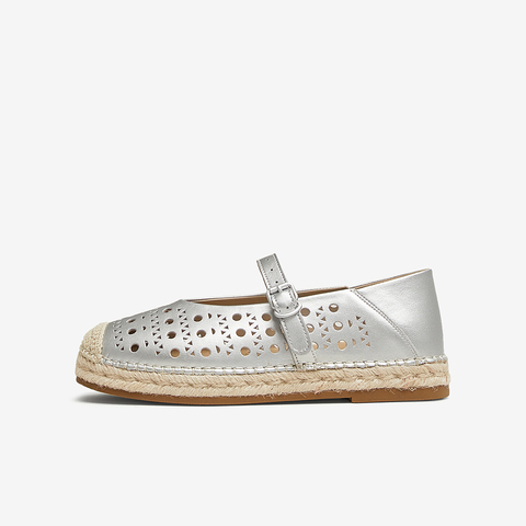 百思图2025夏季新款商场同款简约复古渔夫鞋平跟女单鞋A0503BQ5