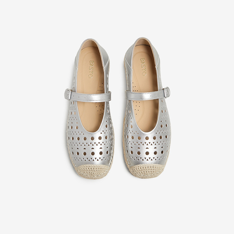 百思图2025夏季新款商场同款简约复古渔夫鞋平跟女单鞋A0503BQ5