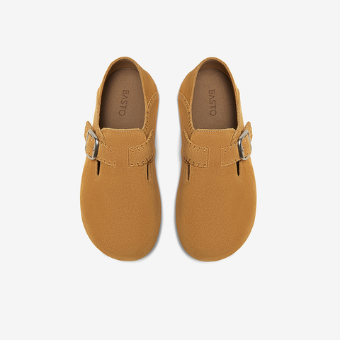 百思图2025春季新款商场同款简约复古勃肯鞋平跟女单鞋A5983AM5