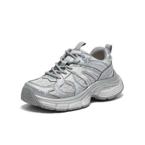 百思图2025夏季新款商场同款时尚潮流老爹鞋增高女休闲鞋D5291BM5