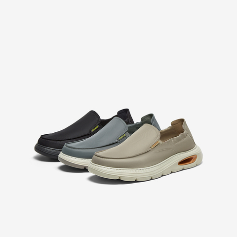 百思图2025夏季新款商场同款简约通勤布鞋厚底男休闲鞋EYD07BM5