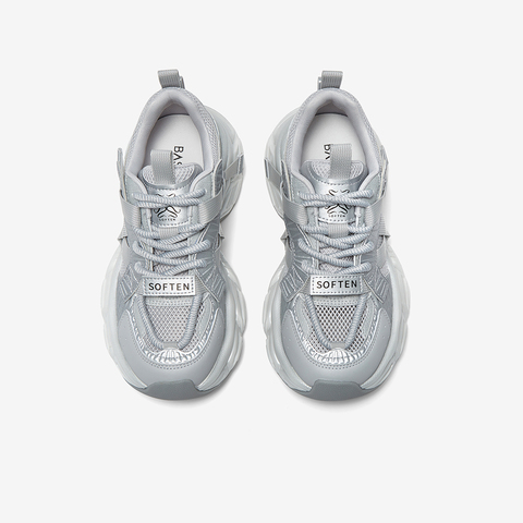 百思图2025夏季新款商场同款户外运动老爹鞋厚底女休闲鞋B6866BM5