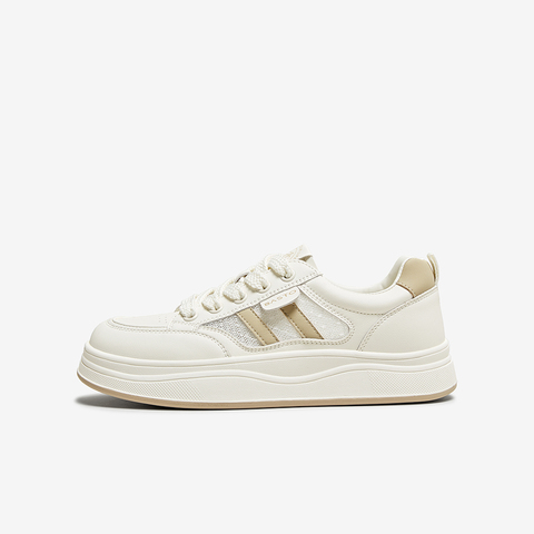 百思图2025夏季新款商场同款时尚运动板鞋厚底女休闲鞋D3052BM5