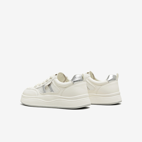 百思图2025夏季新款商场同款时尚运动板鞋厚底女休闲鞋D3052BM5