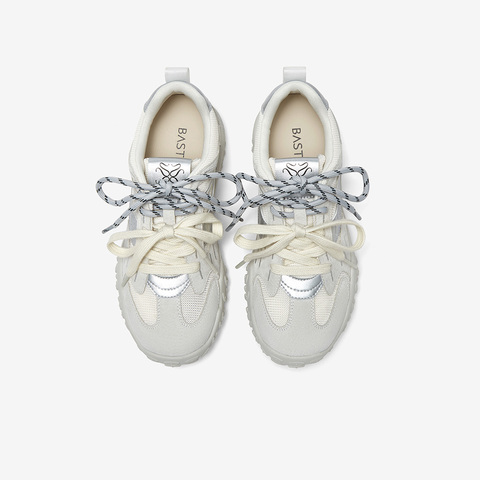 百思图2025夏季新款时髦复古户外运动德训鞋厚底女休闲鞋A2075BM5