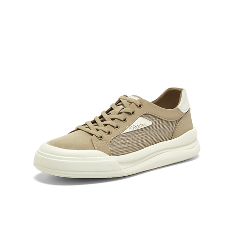 百思图2025夏季新款简约户外运动板鞋厚底圆头男休闲鞋L3306BM5