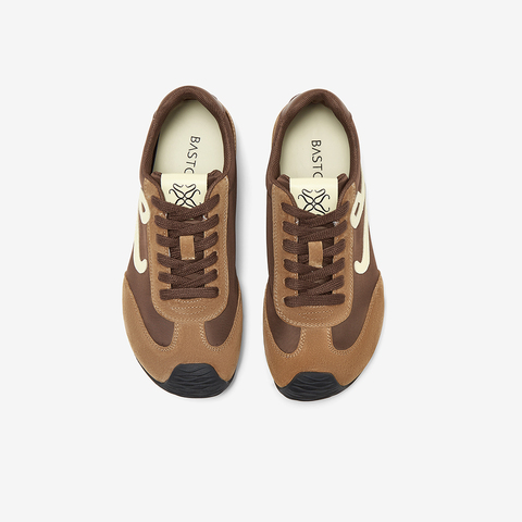 百思图2025夏新款商场同款时复古运动德训鞋平跟女休闲鞋A1827BM5