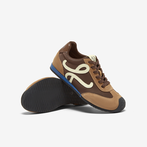 百思图2025夏新款商场同款时复古运动德训鞋平跟女休闲鞋A1827BM5