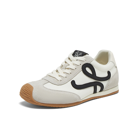 百思图2025夏新款商场同款时复古运动德训鞋平跟女休闲鞋A1827BM5