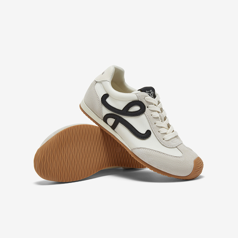 百思图2025夏新款商场同款时复古运动德训鞋平跟女休闲鞋A1827BM5