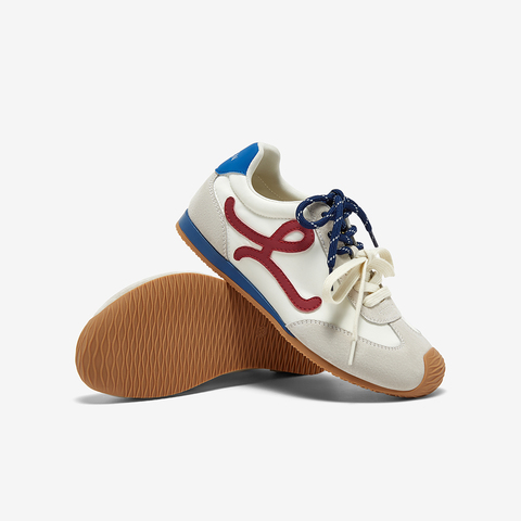 百思图2025夏季新款时髦复古街头运动德训鞋平跟女休闲鞋A1825BM5