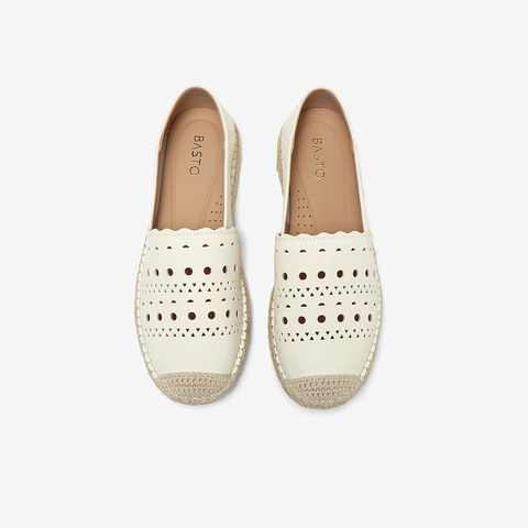 百思图2025夏季新款时尚简约复古休闲渔夫鞋平跟女单鞋B0080BA5