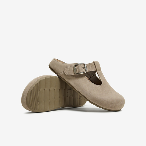 百思图2025夏季新款商场同款复古运动勃肯鞋平跟女凉鞋B6751BH5