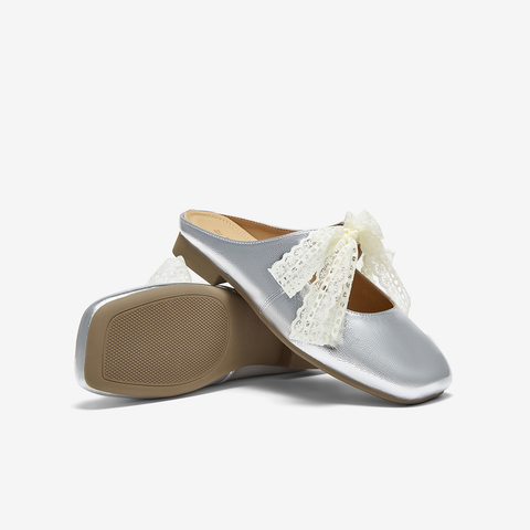 百思图2025夏新款商场同款时尚简约穆勒拖方头粗跟女拖鞋F5192BH5