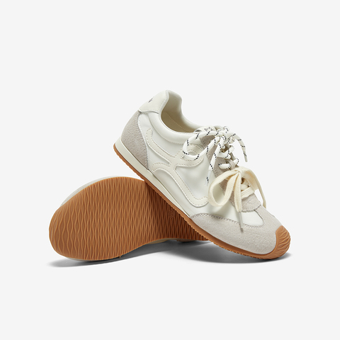 百思图2025夏季新款时髦复古街头运动德训鞋平跟女休闲鞋A1825BM5